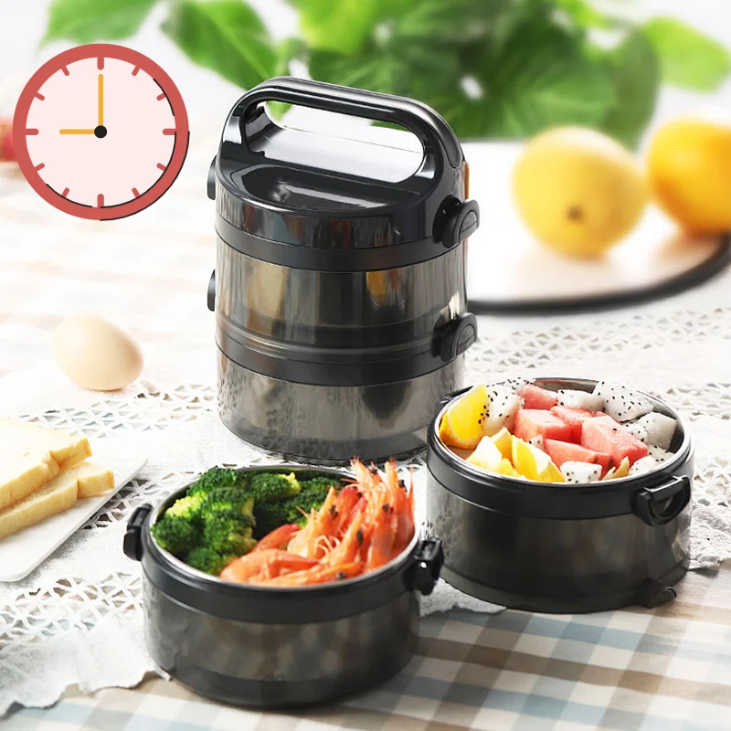 

Stainless Steel Lunch Box Multilayer Lunch Box Food Thermos Jar Keep Food Hot Container Thermal Insulation Storage Bento Box