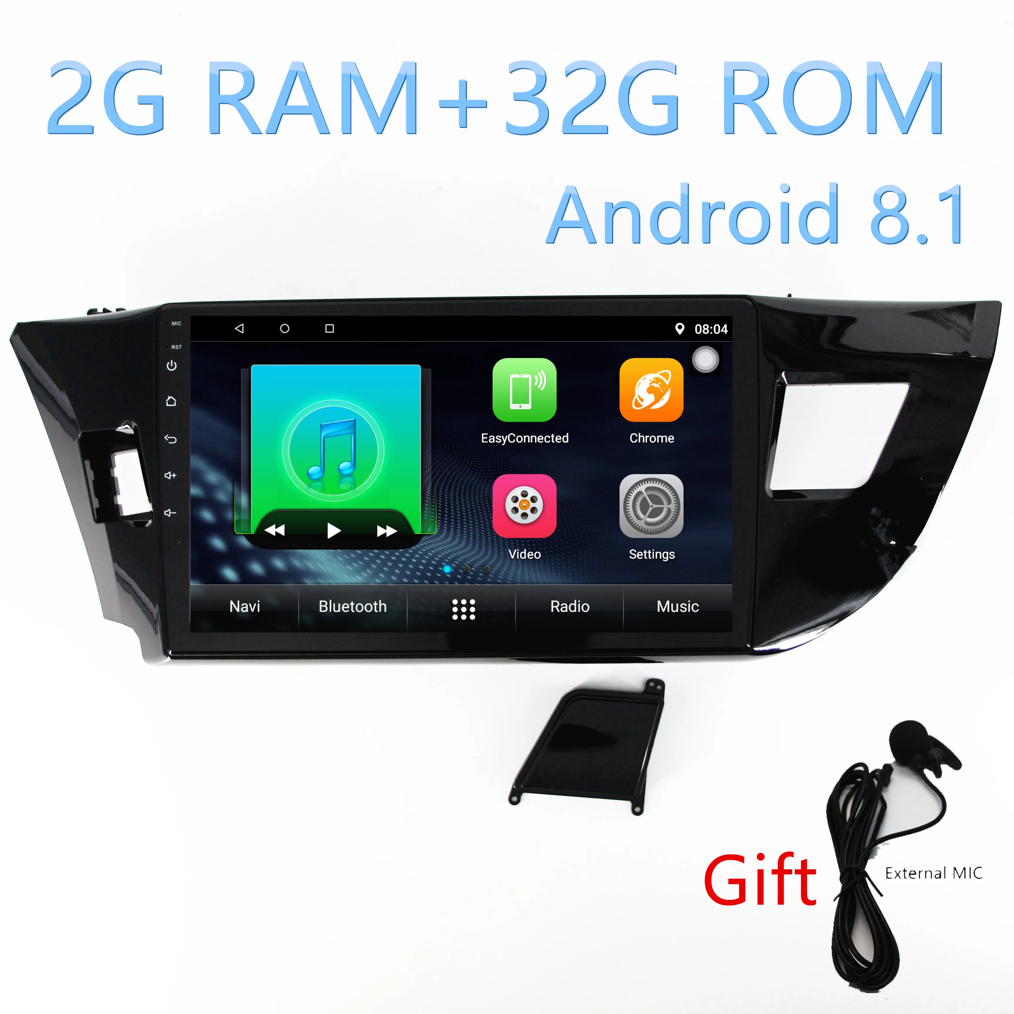 1din Android8.1 автомобильный аудио стерео радио для Toyota Corolla Lewin 2013 2014 2015 2 + 16G gps