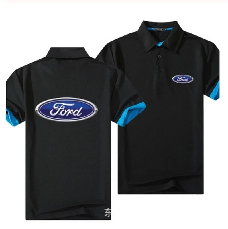 

NEW Classic Polo Shirt for Ford Men Cotton Solid Short Sleeve Tee Shirt Breathable Camisa Masculina Polo Hombre Golftennis E