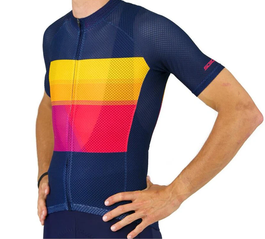 Женская велосипедная рубашка с коротким рукавом SDIG камуфляжная в полоску и