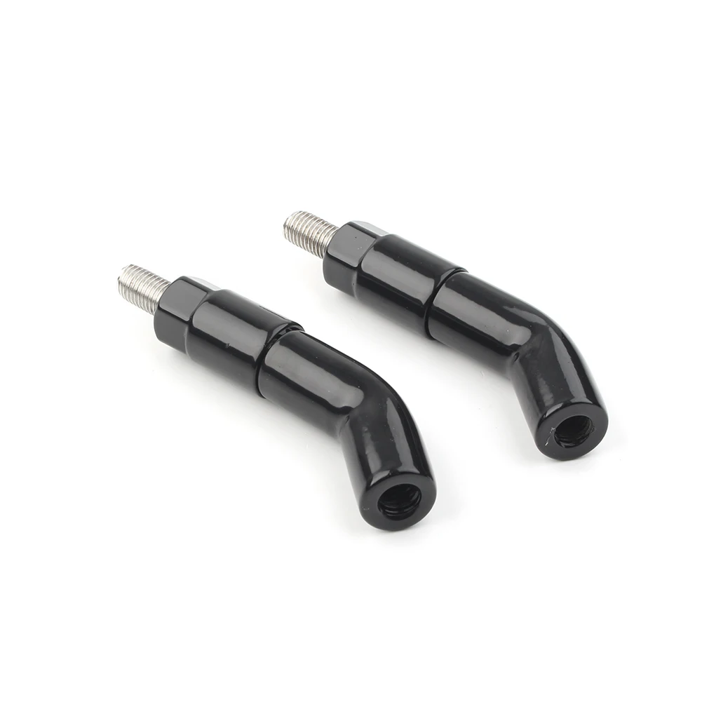 2шт. Удлинитель держателя зеркала заднего вида для мотоцикла Harley Davidson Iron Sportster XL 1200 1200NS 2018-2019 черного цвета из алюминия.