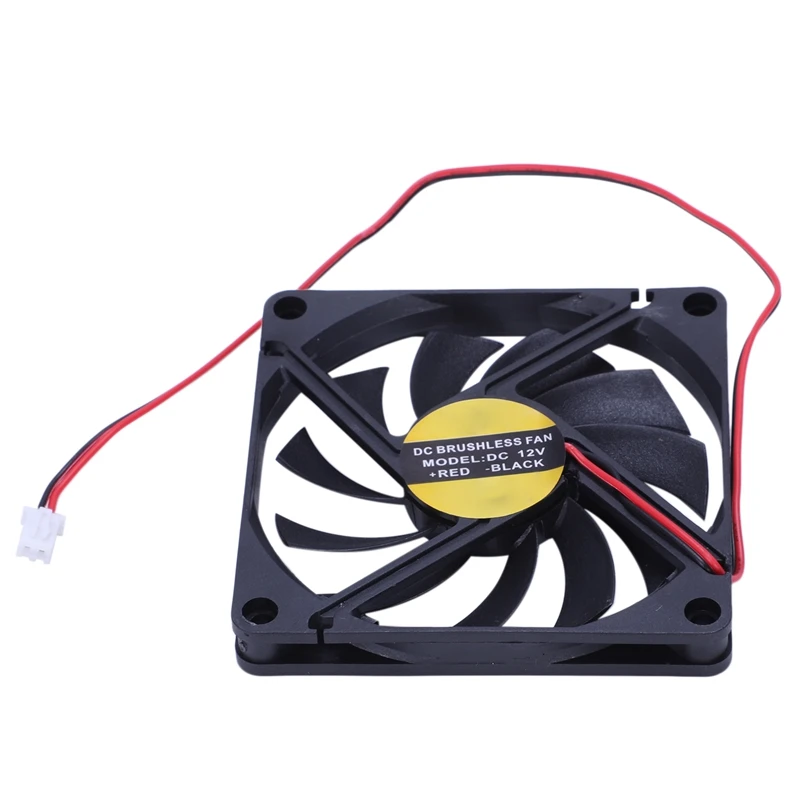 80mm 2 Pin Connector Cooling Fan for Computer Case CPU Cooler Radiator | Электроника