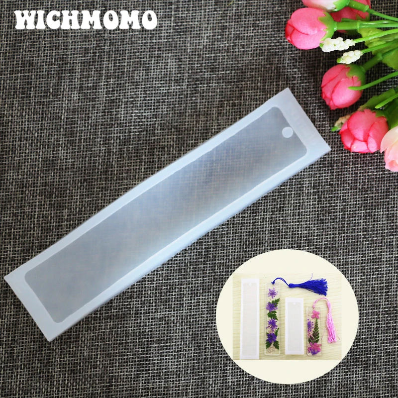 

1PCS Craft DIY Transparent UV Resin Liquid Silicone Mold Rectangle Bookmarks Resin Molds For DIY Pendant Charms Making Jewelry