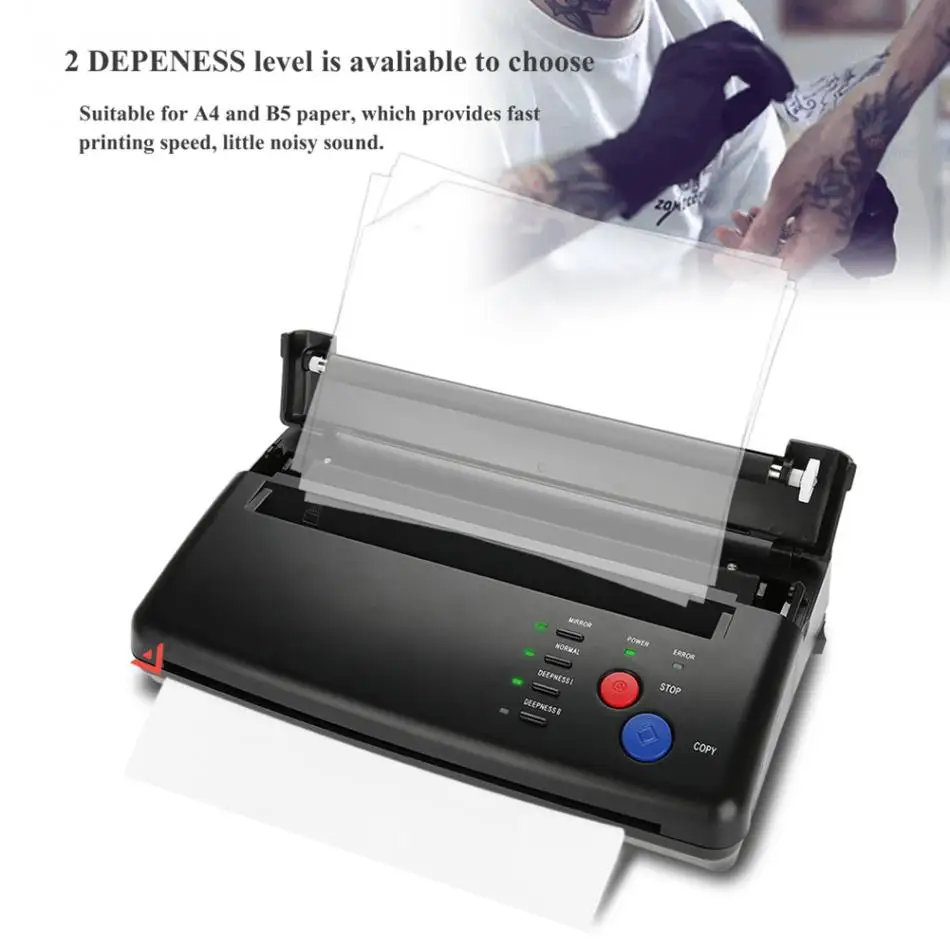 Tattoo Transfer Machine Printer Drawing Thermal Stencil Maker Copier for Tattoo Transfer Paper Supply Permanet Lighter Machine