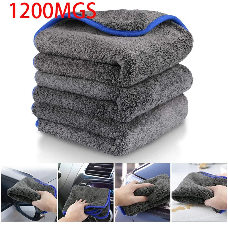 1200gsm Ultra-Thick Microfiber Car Detailing Wash Towels Cle