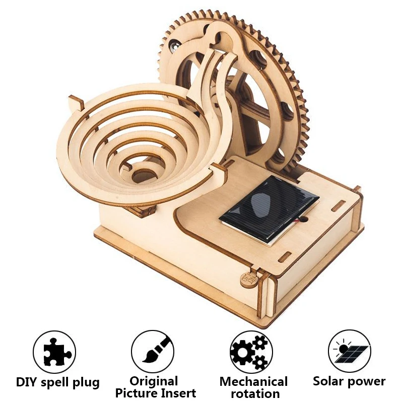 DIY 3D деревянная головоломка гоночный лабиринт с мраморными шариками дорожка