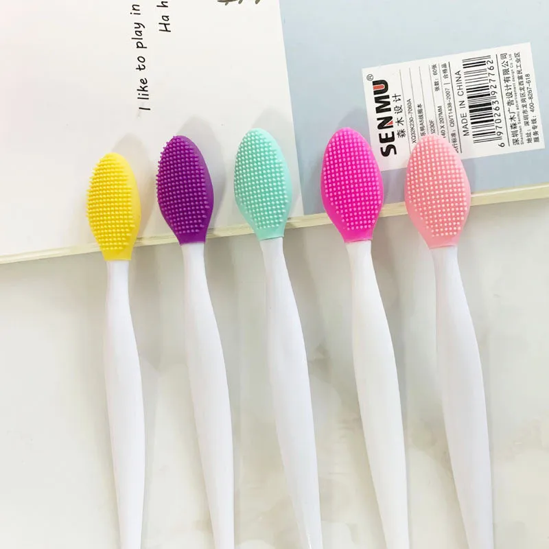 3 шт. Красота кожи уход мыть за кожей лица силиконовая щеточка отшелушивающая нос