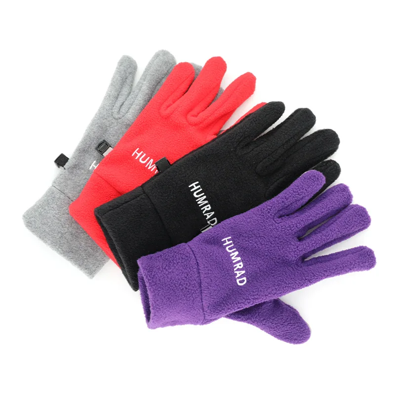 

Outdoor women's cold and warm polar fleece gloves, men's electric car fleece touch screen gloves