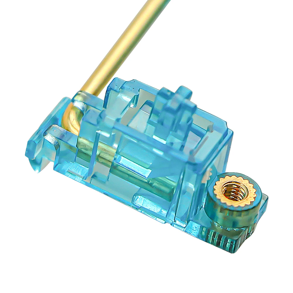 

Transparent Blue Gold Plated Pcb Screw in V2 Stabilizer for Custom Mechanical Keyboard gh60 xd64 xd84 6.25x 2x 7x xd96 xd87