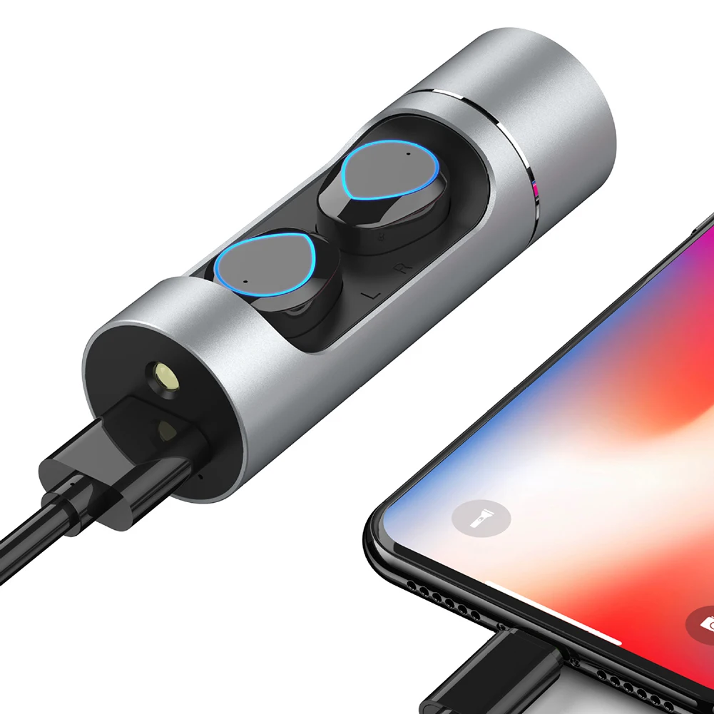 Erilles Новый мини bluetooth наушники беспроводные вкладыши стерео с светодиодный