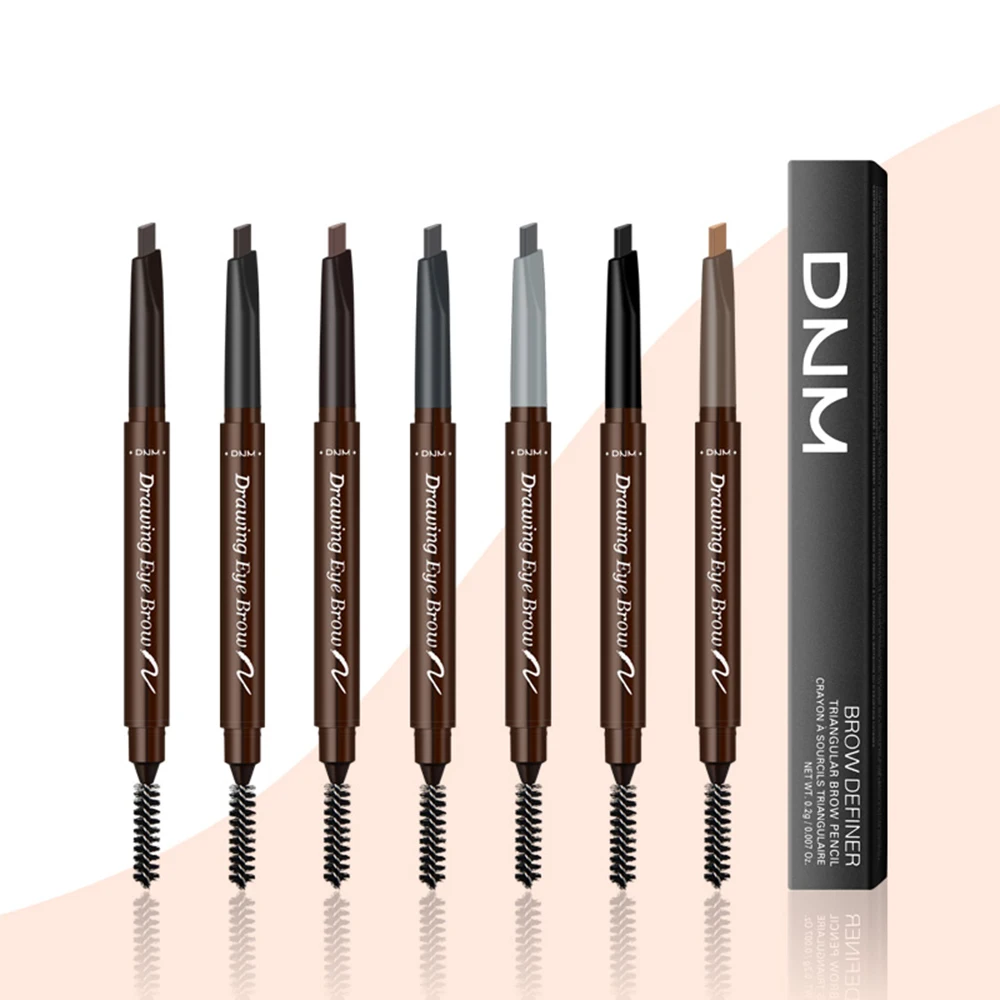 1 шт. водостойкая натуральная ручка для бровей двойная головка тени макияж семь