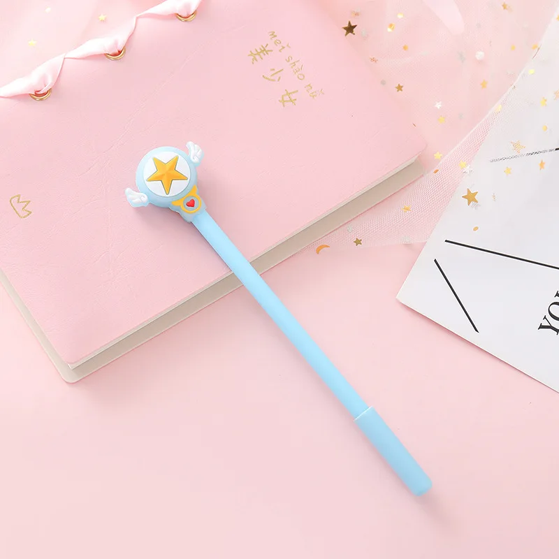Sailor Moon Card Captor Cardcaptor Sakura magic wand Cartoon 0,5 мм карандаш гелевая ручка канцелярские принадлежности Рождественский подарок для девочки безделушка - Цвет: C
