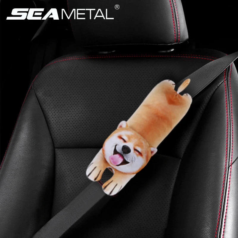 Симпатичные Мультяшные накладки на плечи для автомобильного ремня безопасности