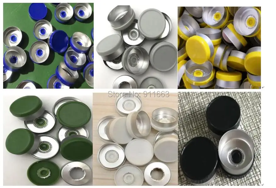 

20mm Plastic-Aluminium Cap,200pcs/lot,Many colored Aluminum and Plastic pharmaceutical Caps,Plastic Tops for crimping glass vial