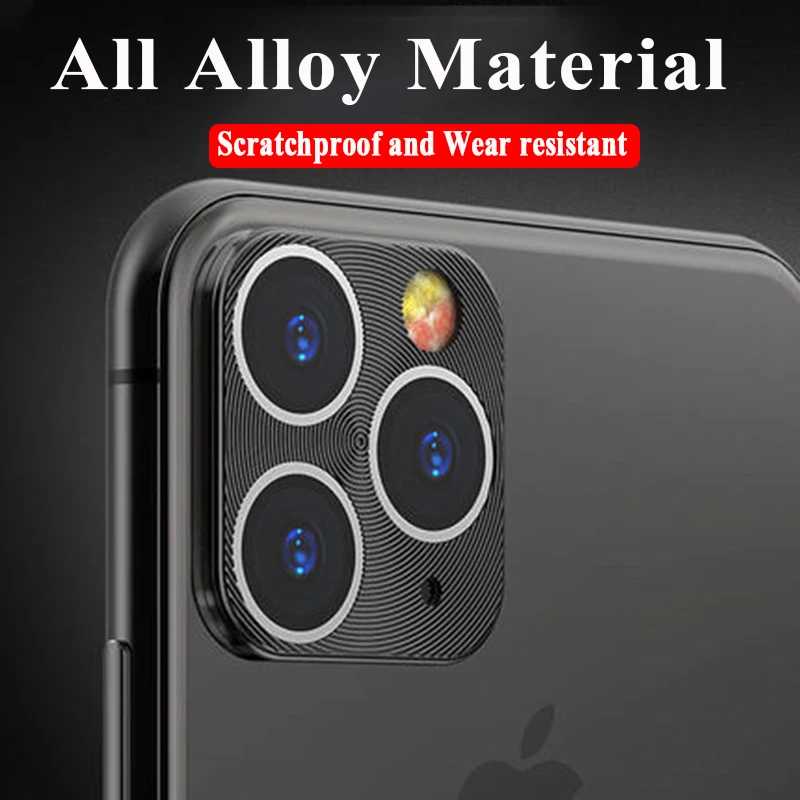 Защита для объектива камеры кольцо на iPhone 11 Pro закаленное стекло для iPhone 11Pro MAX телефон металлический сплав Телефон задняя защита