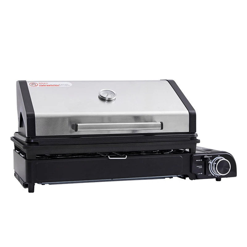 

Portable Gas Cooker 2.7KW Outdoor Barbecue Stove Multi-Function BBQ Grill Machine Camping Gas Stove With Non-Stick Grill Pan