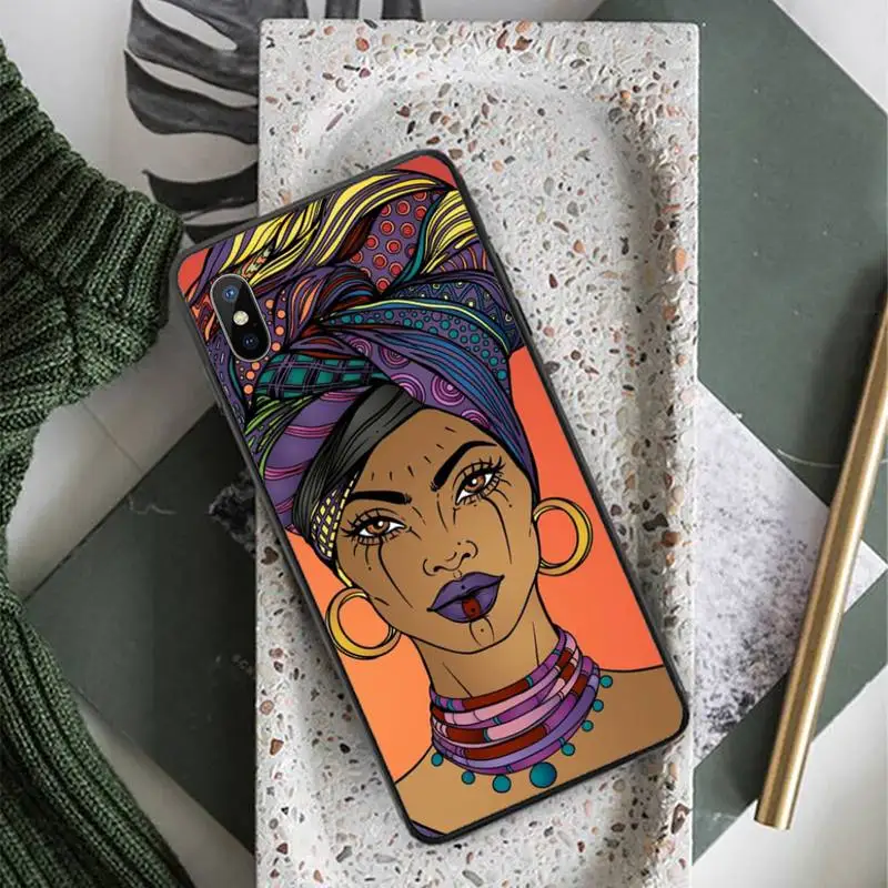 

african girl art Colorful aesthetics Phone Case for iPhone 11 12 pro XS MAX 8 7 6 6S Plus X 5S SE 2020 XR
