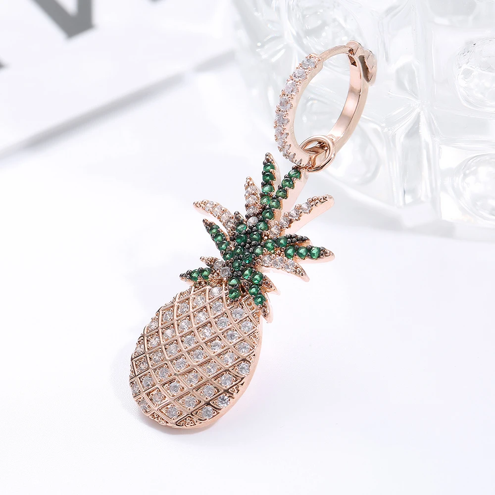 Женские массивные серьги с фианитом Ювелирное Украшение большими летними