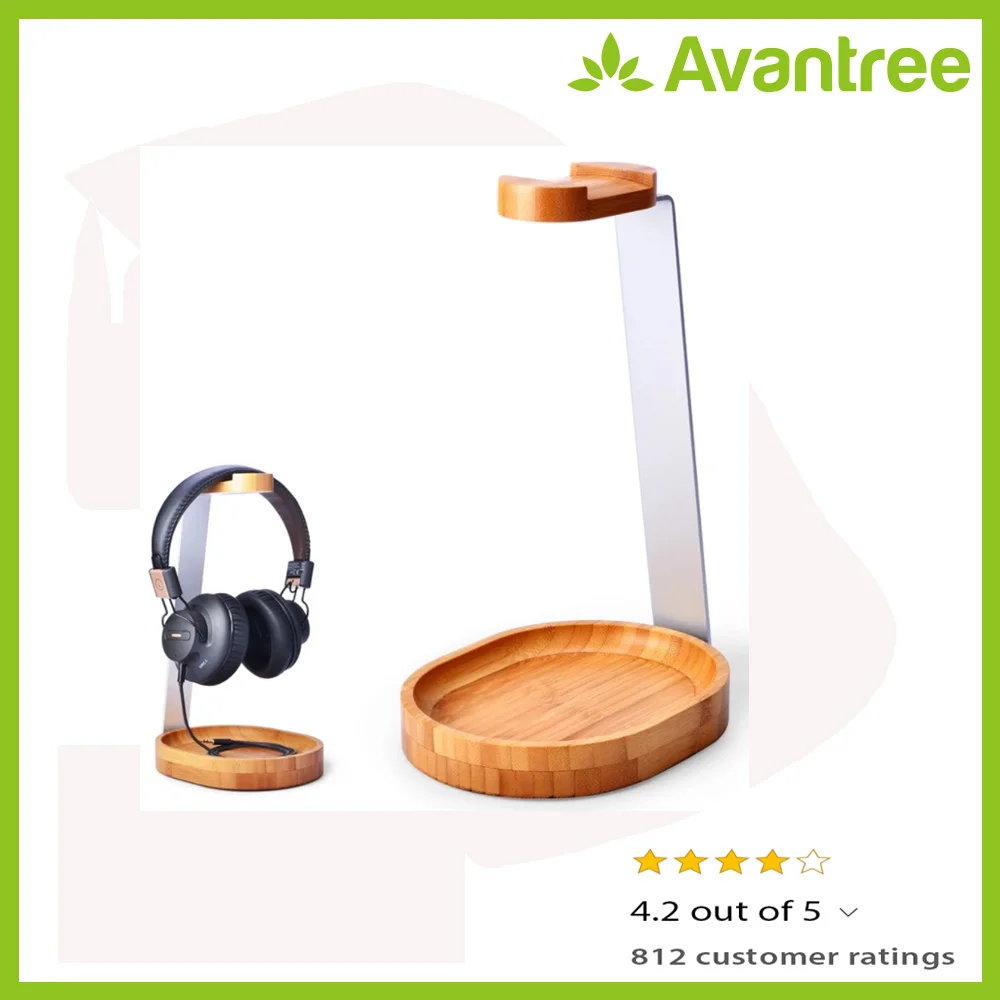 Avantree универсальная деревянная и Алюминиевая Подставка для наушников с держателем кабеля для sony, Shure, Jabra, Gaming Hea