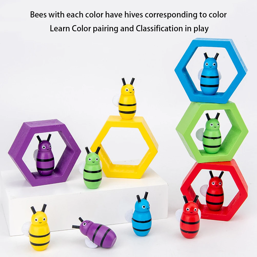 

Early Education Clip Bee Beehive Game Childhood Montessori Toy Safety Funny Clip Bee Toy Sorter toy
