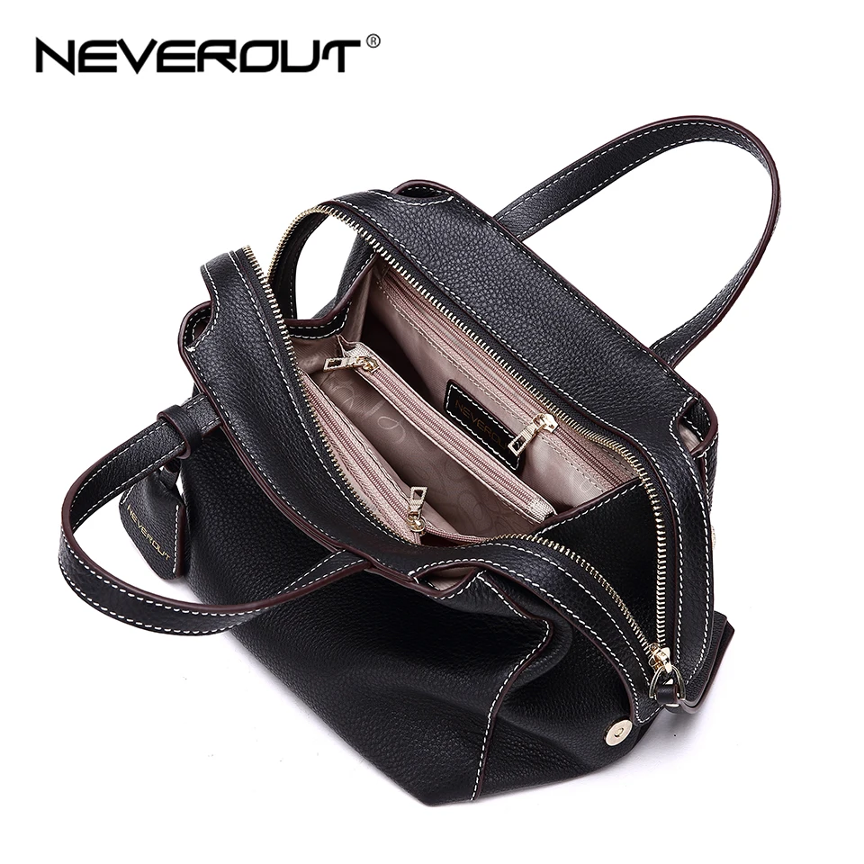 Сумка через плечо NEVEROUT Женская маленькая из мягкой натуральной кожи на молнии |