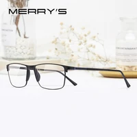 merrys design men fashion alloy optics glasses frames student square ultralight myopia prescription glasses s2037
