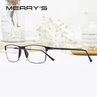 MERRYS дизайн Мужская мода сплав оптика очки рамки студенческие квадратные сверхлегкие близорукость очки по рецепту S2037