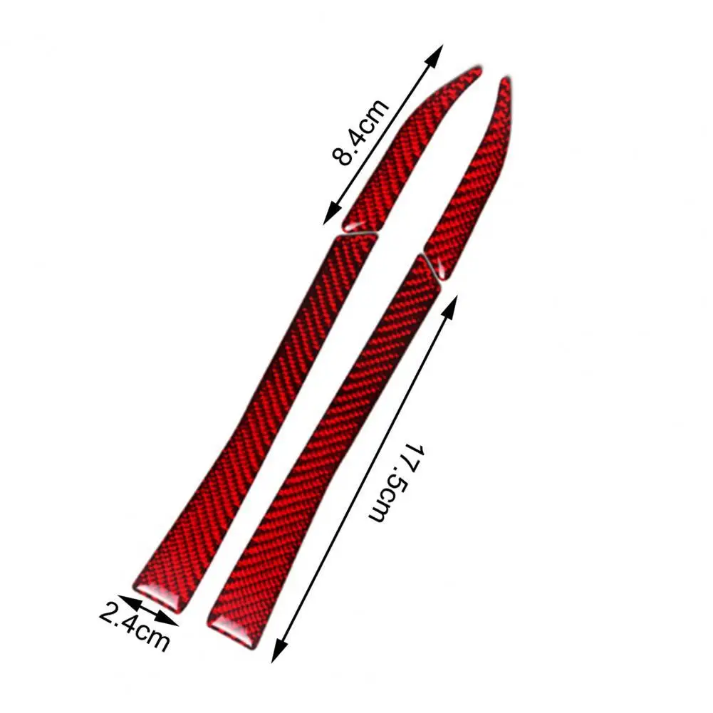 

4Pcs Car Sticker Anti-Collision Lightweight Carbon Fiber Car Mirror Strip Stickers for Mustang 2015-2019