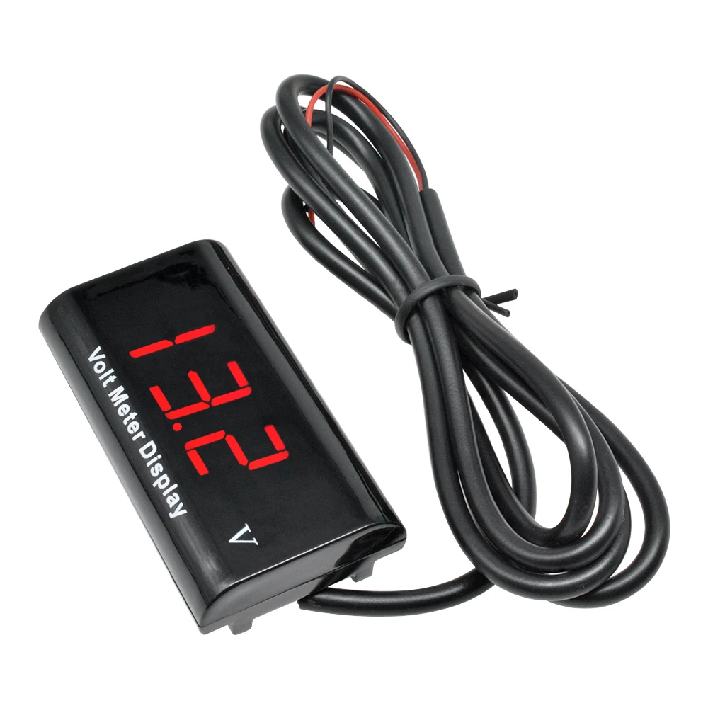 12V 0,56 ''Мини цифровой вольтметр тестер 2-проводной IPX6 водонепроницаемый вольтметр для автомобиля, мотоцикла, велосипеда Напряжение щитовой измерительный прибор для ребенка возрастом 3-18V