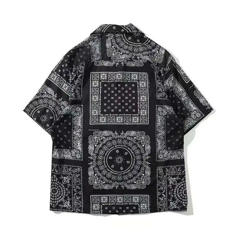 

Men's shirt 2021 new tropical Hawaiian vacation style plant cashew flower European and American street versatile shirt printing