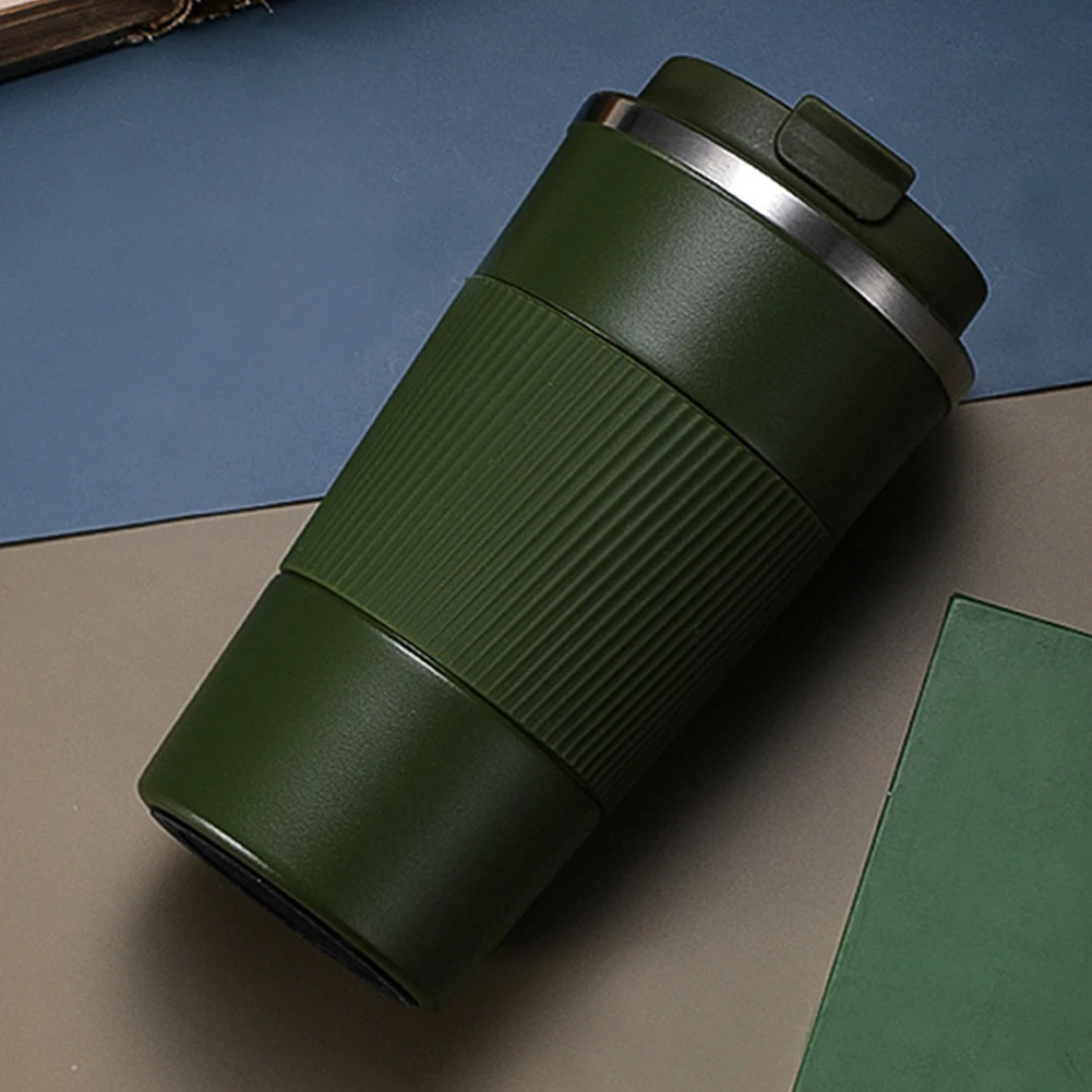

510ml Double Stainless Steel Coffee Thermos Cups Insulated Coffee Cup Mug Non-Slip Case Car Vacuum Flask Travel Insulated Bottle