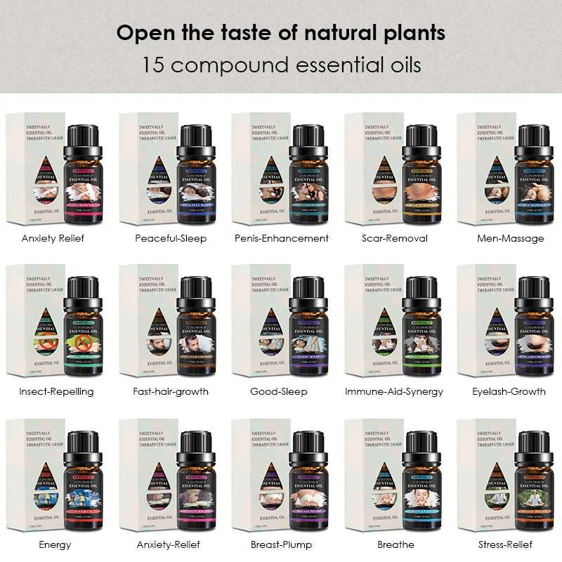 

Pure Plant Essential Oils Massage Essential Oil Relax for Therapy Spa Improve Sleep Body Skin Care Man and Woman