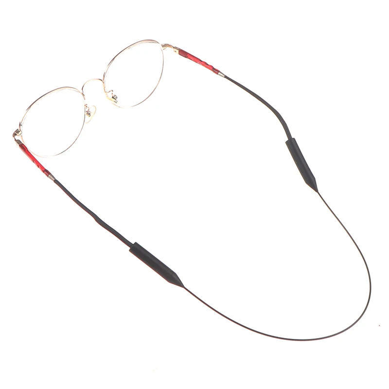 

Black Adjustable Elastic Plastic Sunglasses Lanyard Sunglasses Chain Sports Anti-Slip String Glasses Ropes Band Cord Holder