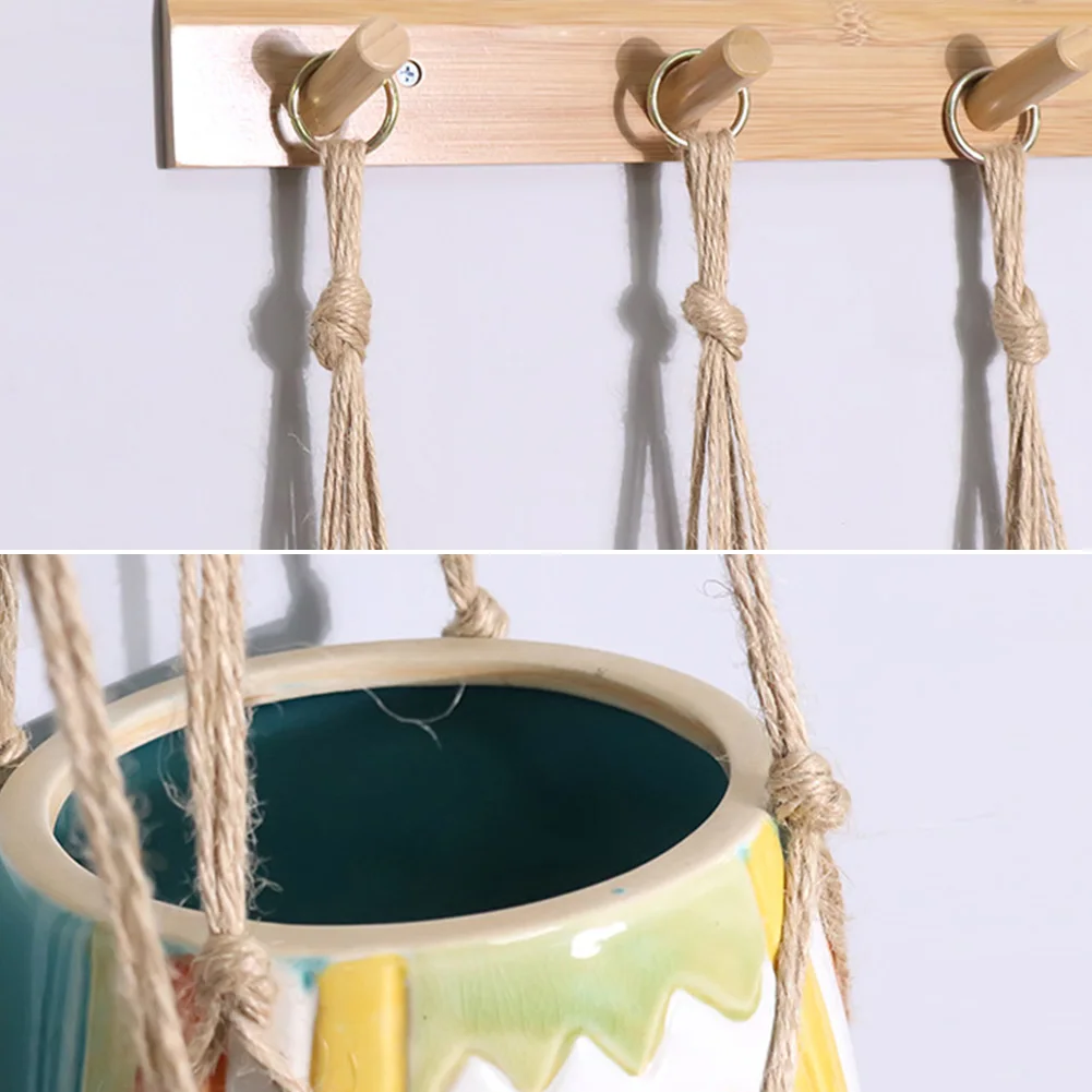 2 шт. держатель для цветочного горшка вязаная веревка садовая вешалка растений