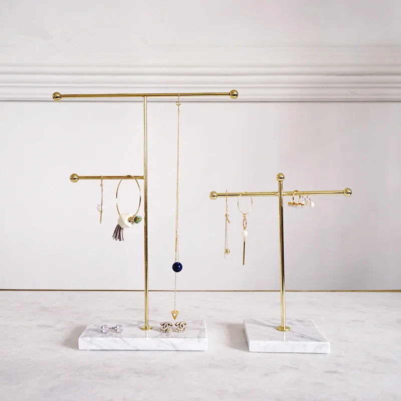 Металлическая мраморная стойка для ювелирных изделий держатель органайзер