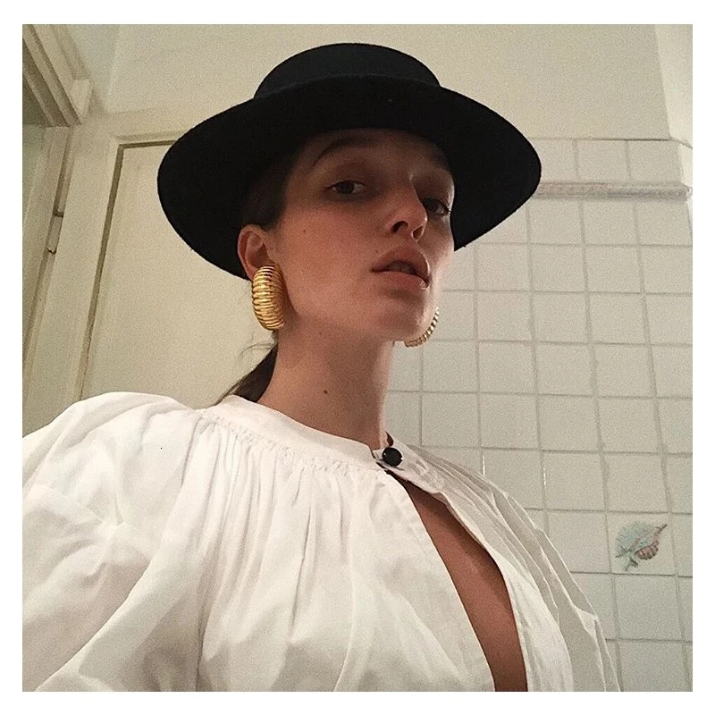 Классическая шляпа Porkpie с широкими полями фетровая верблюжьей и черной расцветки