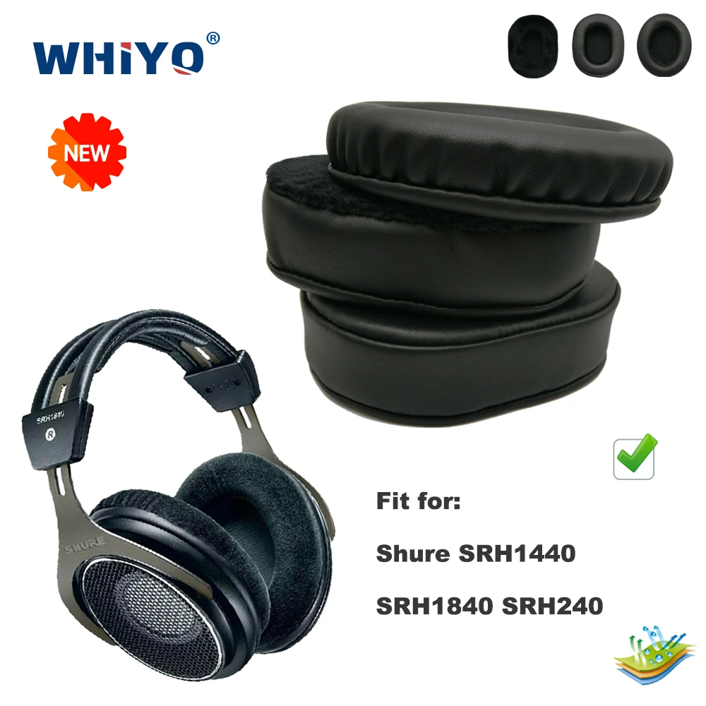 Сменные амбушюры для наушников Shure SRH1440 SRH1840 SRH240, Кожаная подушка, бархатные наушники
