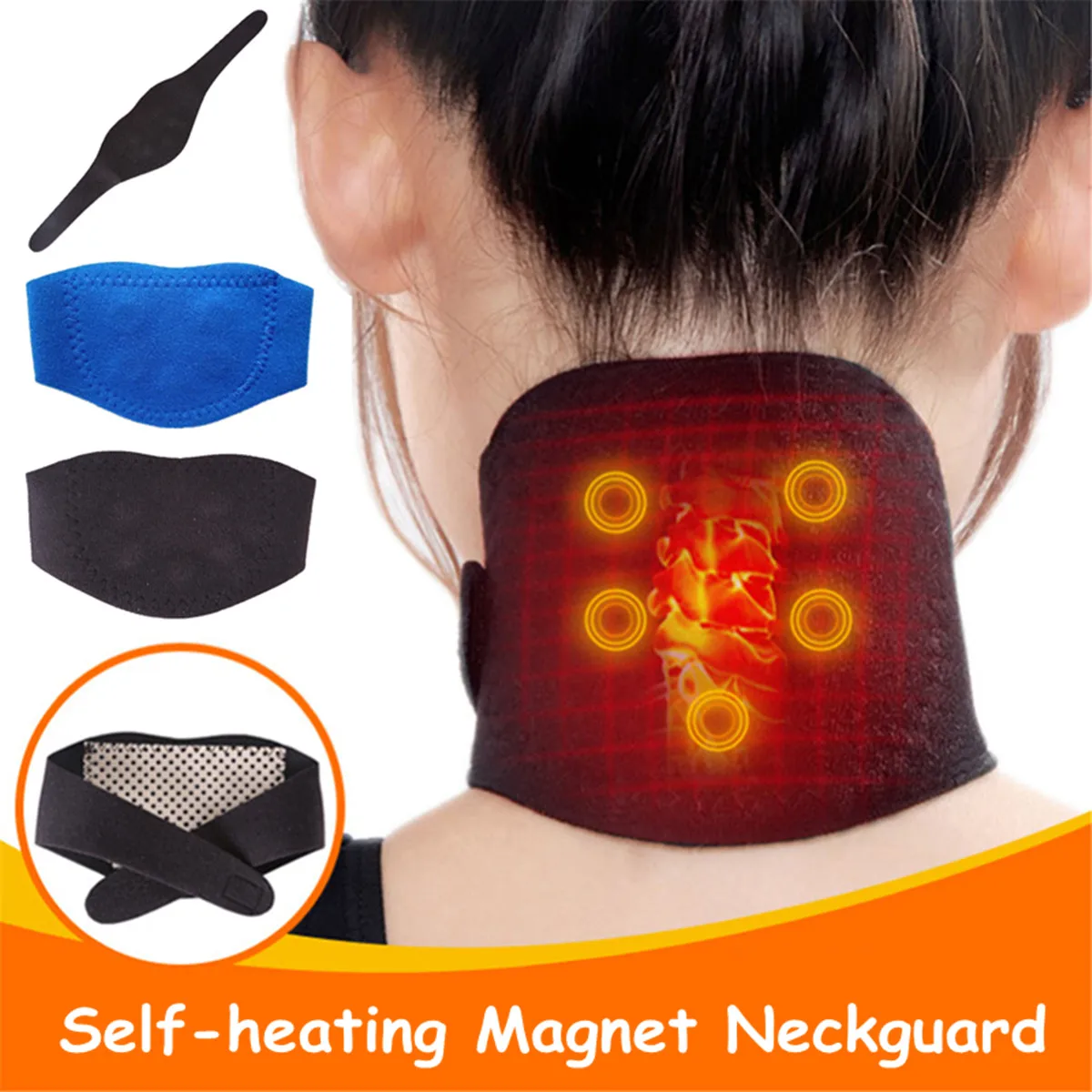 

Tourmaline Magnetic Therapy Neck Massager Cervical Vertebra Protection Spontaneous Heating Belt Massagem Body Massager Sports