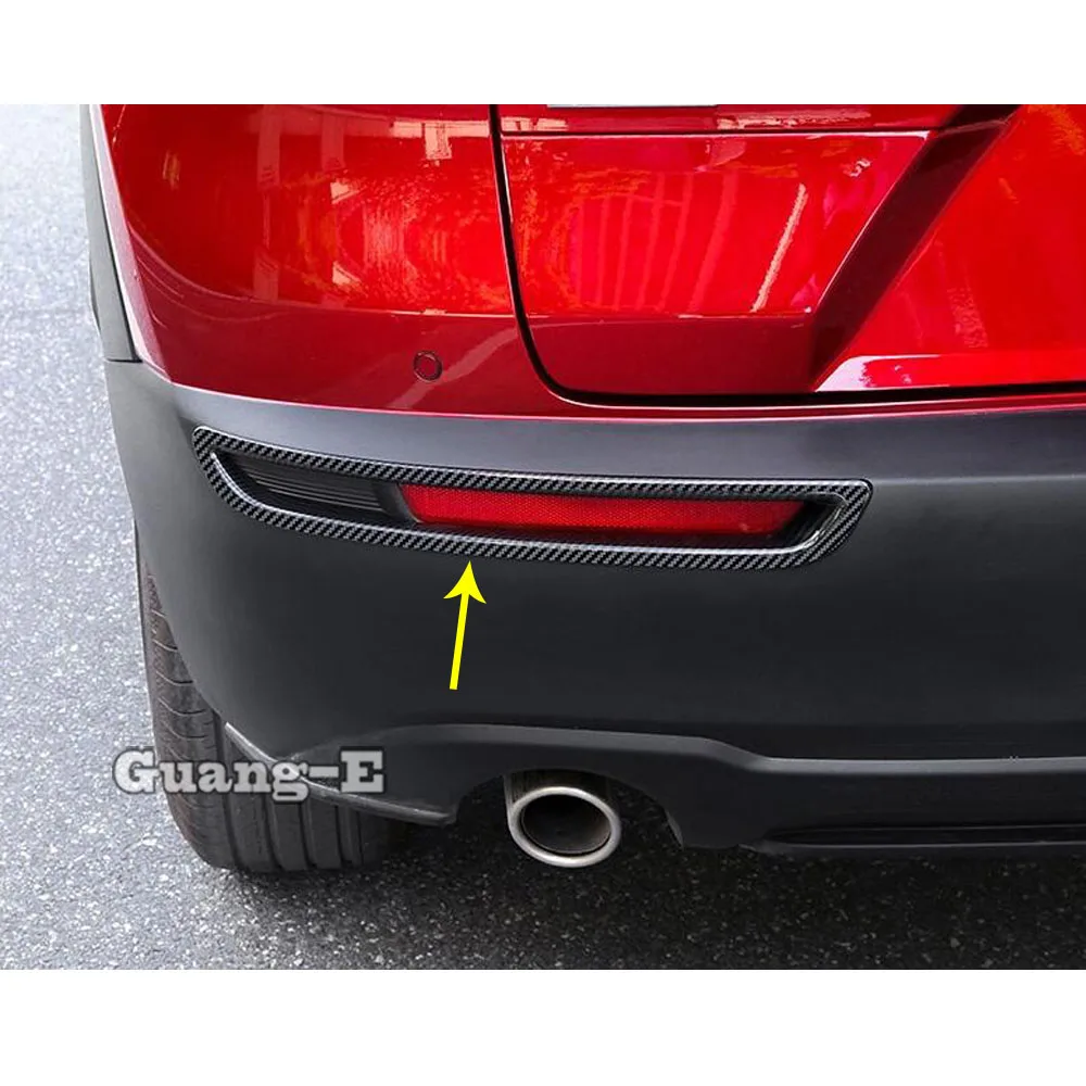 

Для Mazda CX-30 CX30 2020 2021 Стайлинг кузова автомобиля ABS Накладка задний хвост лампа заднего противотуманного фонаря рамка наклейка панель 2шт