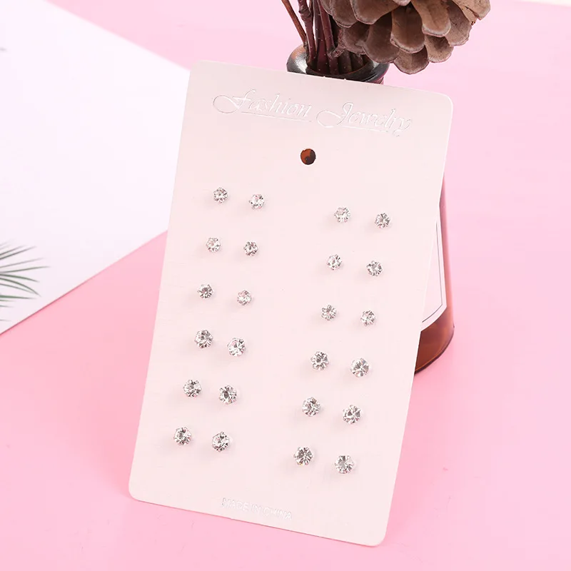 

12 Pairs Earings Set Simple Earrings Six Claw Sun Claw Jewelry Stud Earrings Pendientes Fashion Jewelry