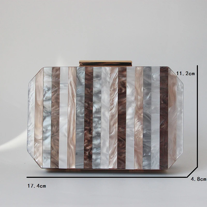 Акриловый клатч Женская сумочка Свадебный кошелек и модная Лоскутная Вечерняя