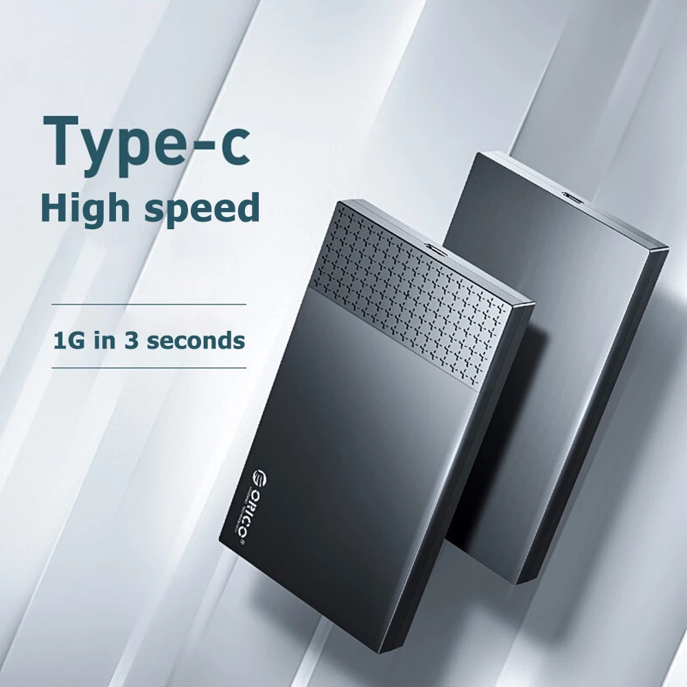 

ORICO 2526C3 Type-C Hard Disk Case 2.5 inch SATA HDD SSD Mobile Enclosure USB 3.1 Mobile Enclosure Box for Laptop Notebook PC