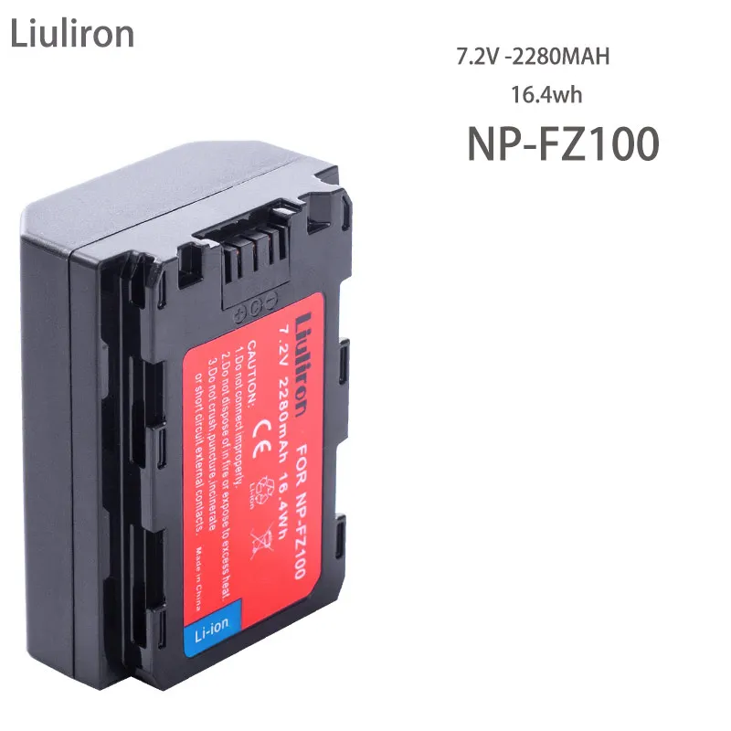1battery 2280 мАч NP-FZ100 NPFZ100 NP FZ100 батарея+ светодиодный двойной USB зарядное устройство для sony NP-FZ100, BC-QZ1, sony a9, a7R III, a7 III, ILCE-9 - Цвет: 1battery