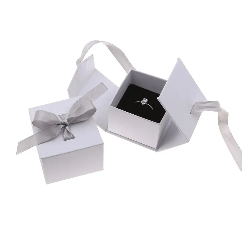 

K3ND Jewelry Box Container Wedding Ring Packing Proposal Engagement Storage Portable Case Organizer Bowknot High End Luxury