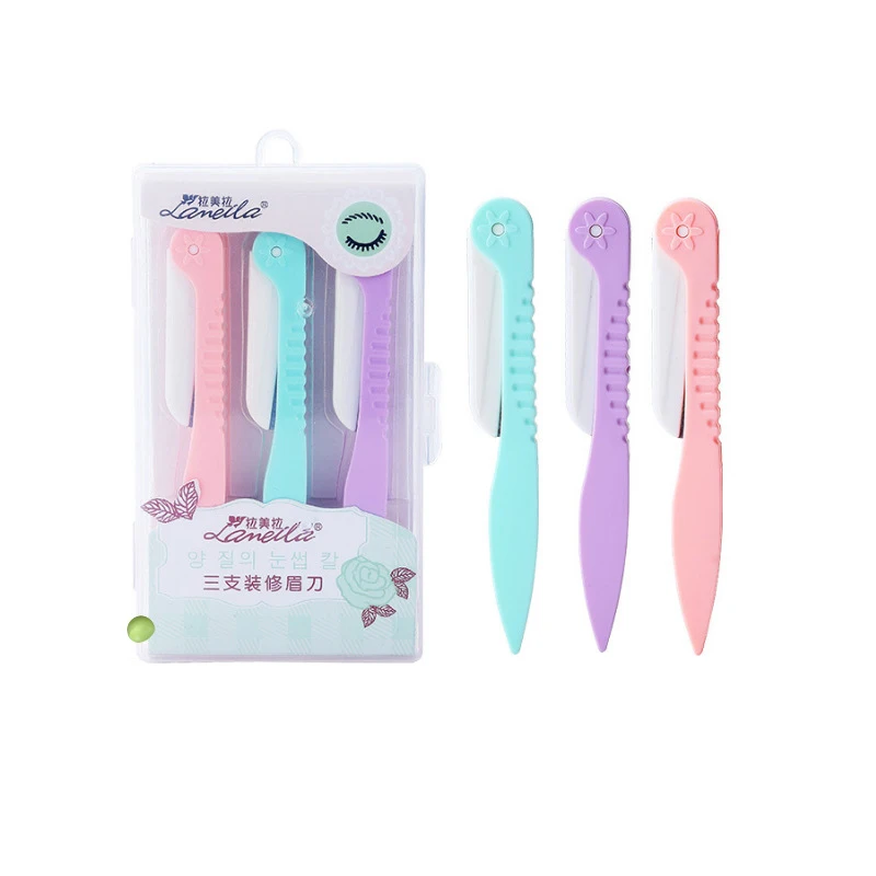 3 шт. складной бровей формовочный нож Профессиональный лезвия цвета