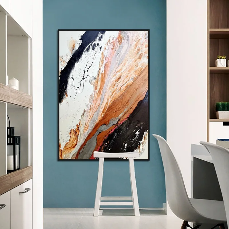 Абстрактный потока Цвет крыльцо росписи Nordic украшения дома художественные