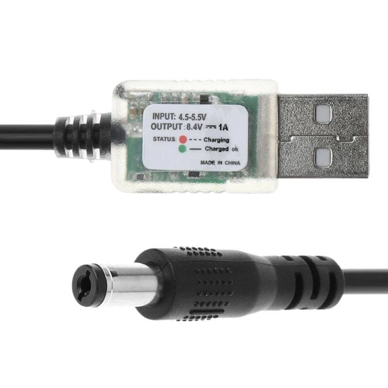 Светодиодный зарядный кабель USB 5 В до 8 4 для велосипеда головной светильник 18650