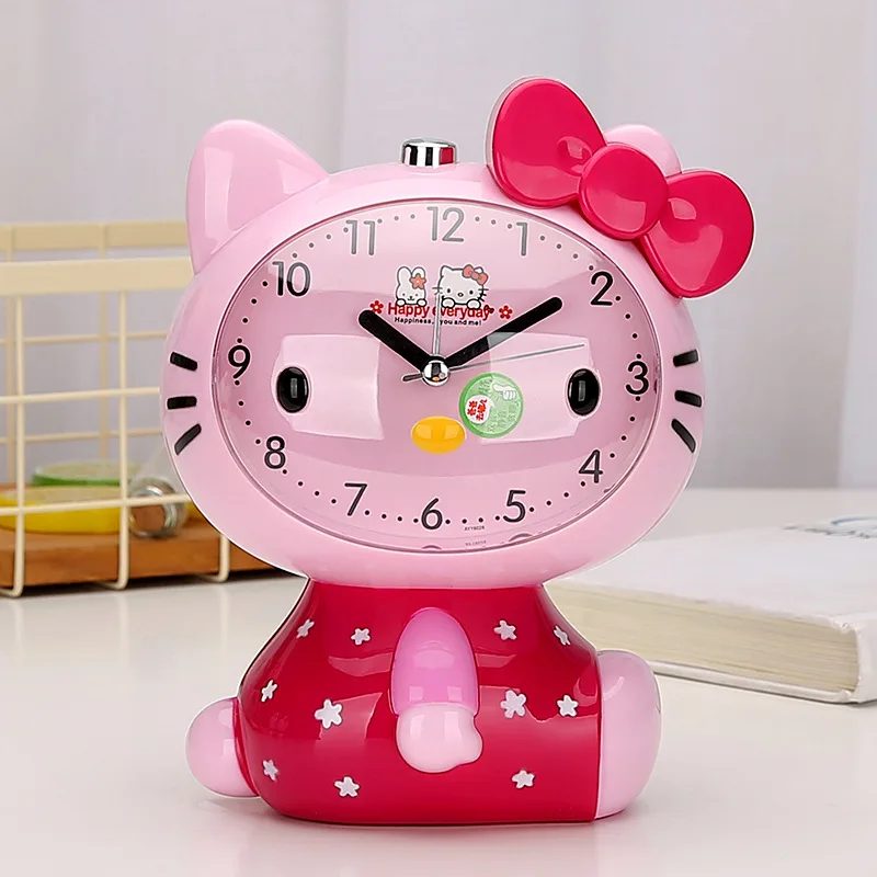 Hello kitty говорящий будильник KT Cat милый полный корпус форма будильник