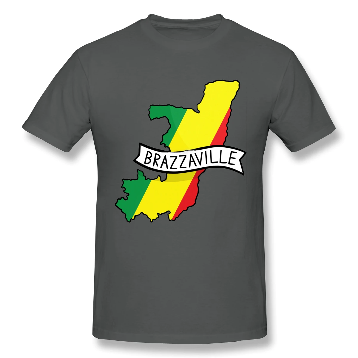 Мужская футболка с коротким рукавом и флагом Конго |