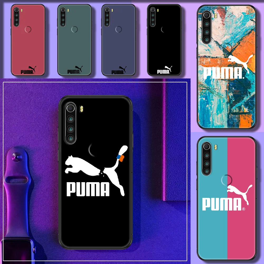 

sport brand pumas Phone case For Xiaomi Redmi Note 7 7A 8 8T 9 9A 9S 10 K30 Pro Ultra black fashion Etui soft bumper pretty